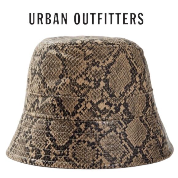Urban Outfitters UO Jade Snake Bucket Cap Hat NEW - Picture 2 of 3
